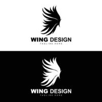 Wings Logo, Phoenix Logo, Bird Wing Vector, Template Illustration, Wing Brand Design vector