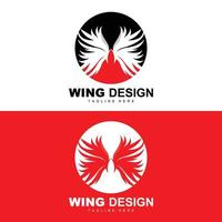 Wings Logo, Phoenix Logo, Bird Wing Vector, Template Illustration, Wing Brand Design vector