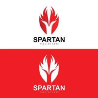 Spartan Logo, War Helmet Suit Vector, Barbarian Armor Icon, Viking, Gym Fit Design, Fitness vector