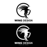 Wings Logo, Phoenix Logo, Bird Wing Vector, Template Illustration, Wing Brand Design vector