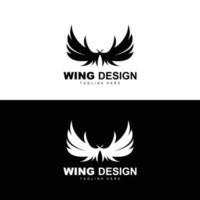 Wings Logo, Phoenix Logo, Bird Wing Vector, Template Illustration, Wing Brand Design vector