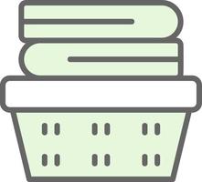 Laundry Basket Vector Icon Design