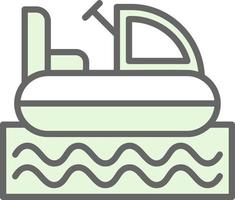 Bumper Boat Vector Icon Design