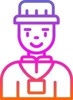 Tour Guide Man Vector Icon Design