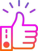 Thumbs Up Vector Icon Design