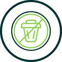 No Littering Vector Icon Design