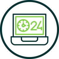 24 Hours Vector Icon Design