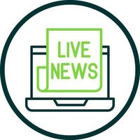 Live News Vector Icon Design