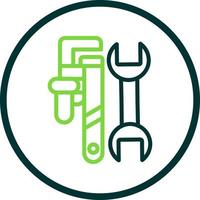 Pipe Wrench Vector Icon Design