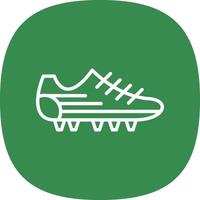 diseño de icono de vector de zapatos de fútbol