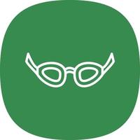 Swimming Glasses Vector Icon Design