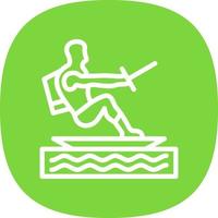 Water Skiing Vector Icon Design