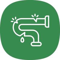 Damage Pipe Vector Icon Design