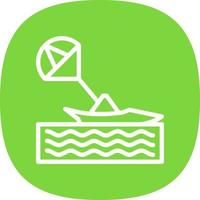 Parasailing Vector Icon Design
