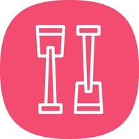 Paddle Vector Icon Design
