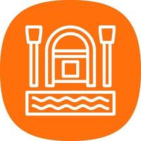 Rafting Vector Icon Design