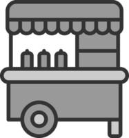 Food Cart Vector Icon Design