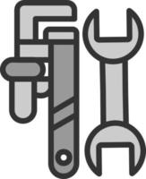 Pipe Wrench Vector Icon Design