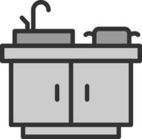 diseño de icono de vector de fregadero de cocina