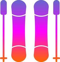 Skiing Vector Icon Design