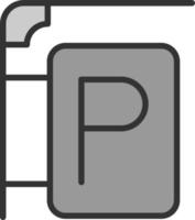 Parking Sign Vector Icon Design