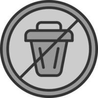 diseño de icono de vector de no tirar basura