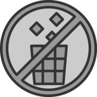 No Littering Vector Icon Design