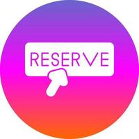 diseño de icono de vector de reserva