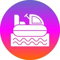 Bumper Boat Vector Icon Design