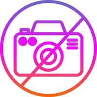 No Camera Vector Icon Design