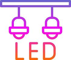 Led Lamp Vector Icon Design