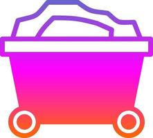 Mining Cart Vector Icon Design