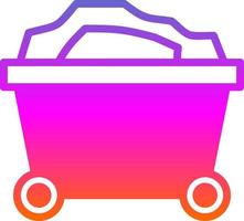 Mining Cart Vector Icon Design