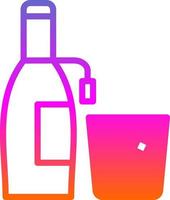 Wine Bottle Vector Icon Design