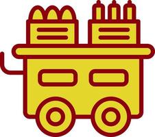 Food Cart Vector Icon Design