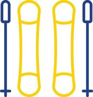 Skiing Vector Icon Design