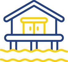 Beach House Vector Icon Design