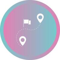 Beautiful Route Vector Glyph icon