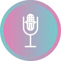 Beautiful Mic Glyph Vector Icon