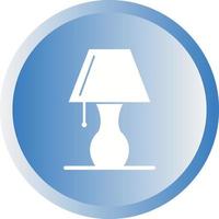 Beautiful Table Lamp Glyph Vector Icon