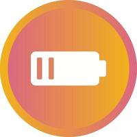 Beautiful Low Battery Glyph Vector Icon