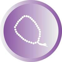 Beautiful Prayer Bead Glyph Vector Icon