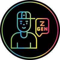 diseño de icono de vector de generación z