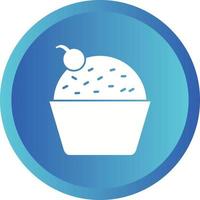 Beautiful Cupcake Glyph Vector Icon