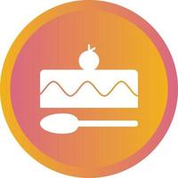 Beautiful Small Cake Glyph Vector Icon