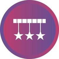 Beautiful Three Stars Glyph Vector Icon