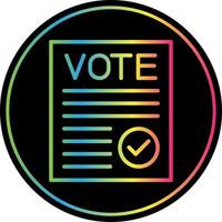 diseño de icono de vector verificado de voto