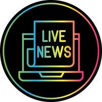 diseño de icono de vector de noticias en vivo