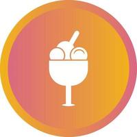 Beautiful Icecreame Goblet Glyph Vector Icon
