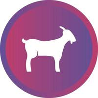 Beautiful Goat Glyph Vector Icon
